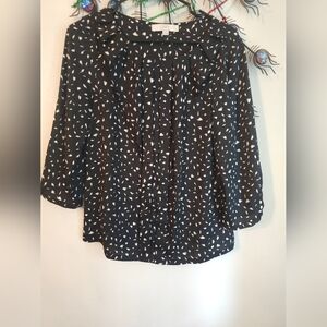 Loft Black and White blouse